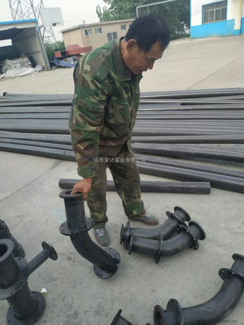 高分子耐磨弯头弯曲半径大耐磨防腐重量轻