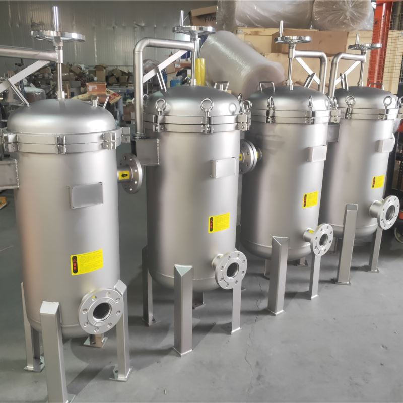 过滤袋式过滤器提升摇臂快开三袋式过滤机