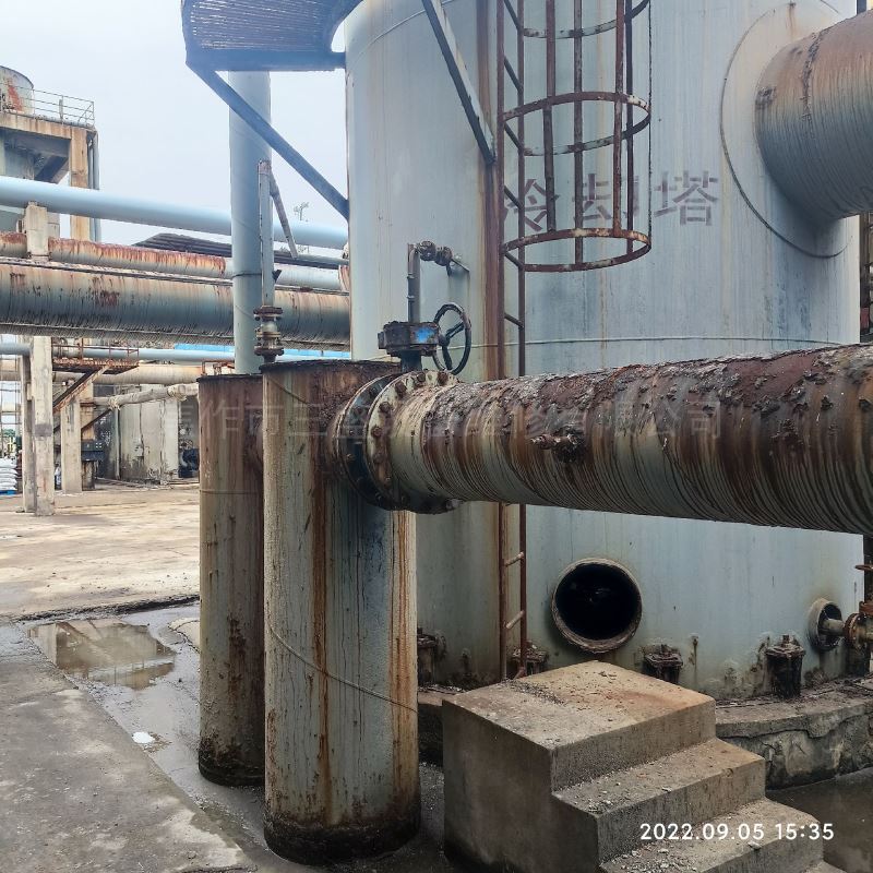 煤化工脱硫塔再生槽进口水封群座堵漏补强邦德