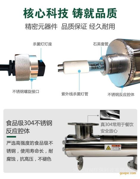 不锈钢管道式紫外线消毒器