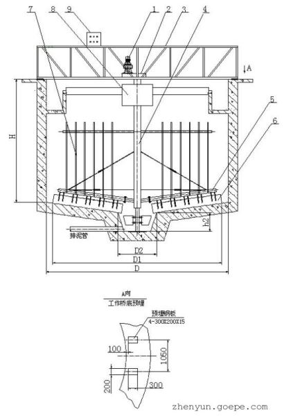 悬挂式中心传动浓缩刮泥机