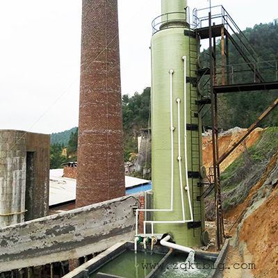 万风量玻璃钢脱硫塔结构落卜